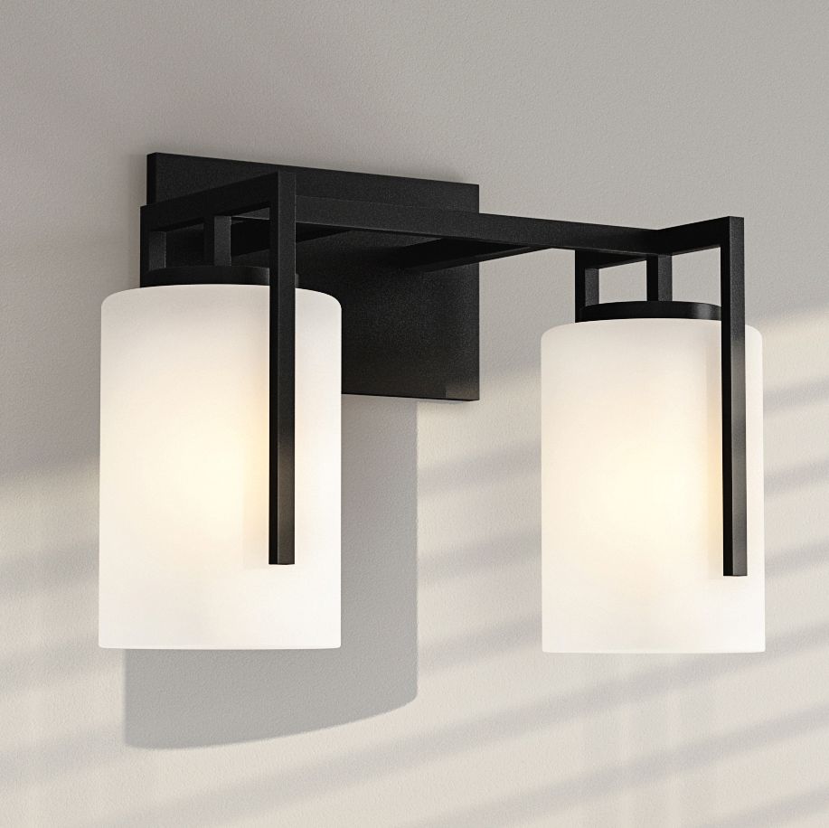 Two light wall sconce black hotsell