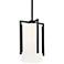 Cambria 9 1/4" Wide Matte Black Mini Pendant w/ Opal Glass