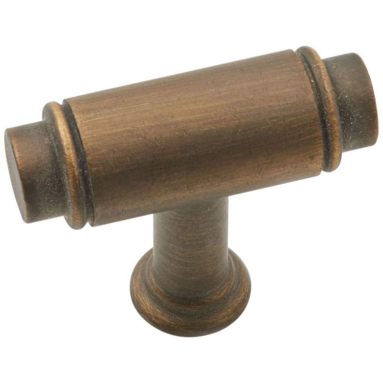 Image 1 Cambria Antique English 1 3/4" Wide T-Bar Small Cabinet Knob
