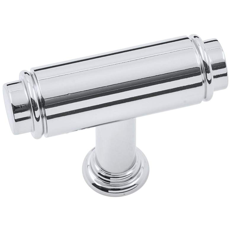 Image 1 Cambria Polished Chrome 1 3/4" Wide T-Bar Large Cabinet Knob