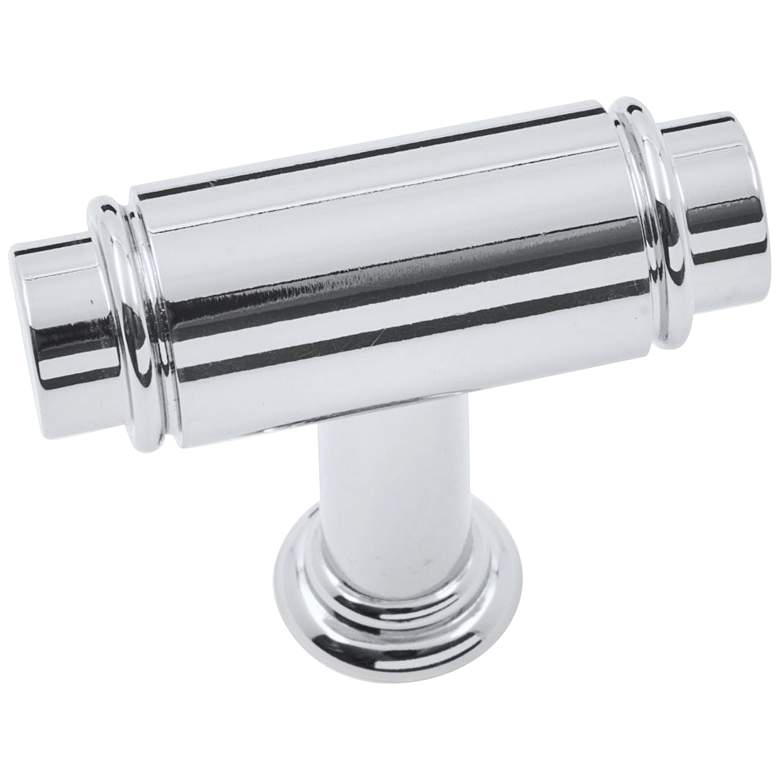 Image 1 Cambria Polished Chrome 1 3/4" Wide T-Bar Small Cabinet Knob