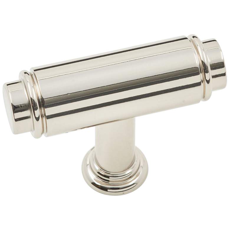 Image 1 Cambria Polished Nickel 1 3/4" Wide T-Bar Large Cabinet Knob