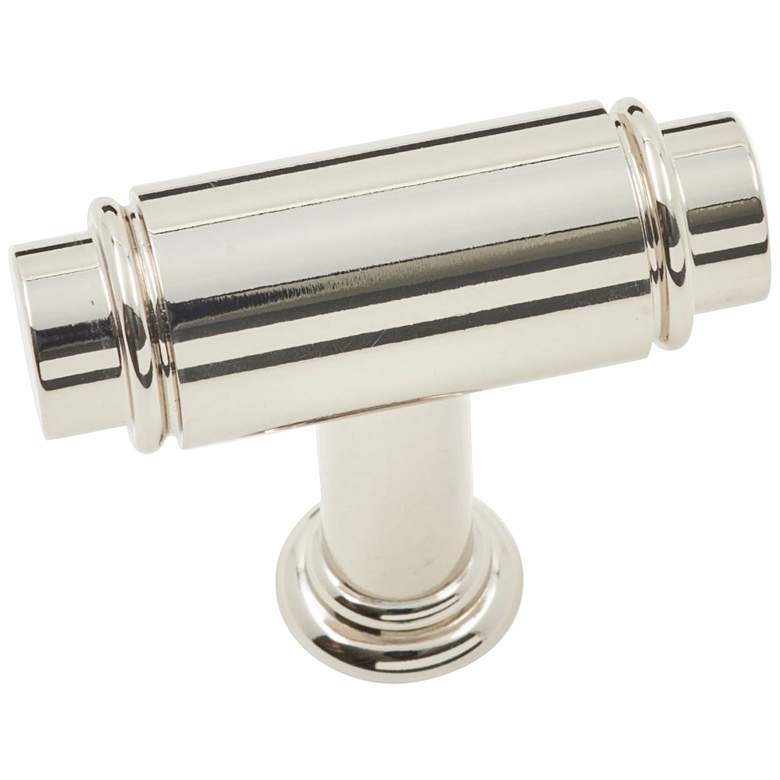 Image 1 Cambria Polished Nickel 1 3/4" Wide T-Bar Small Cabinet Knob