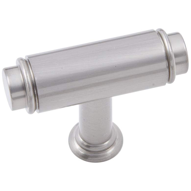 Image 1 Cambria Satin Nickel 1 3/4" Wide T-Bar Large Cabinet Knob