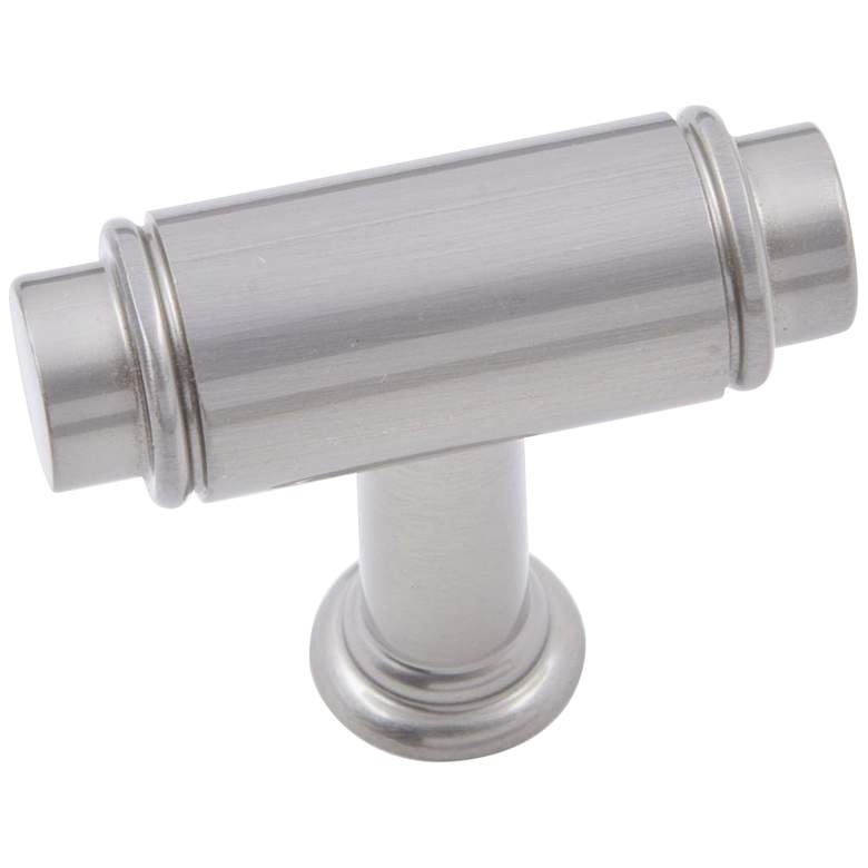 Image 1 Cambria Satin Nickel 1 3/4" Wide T-Bar Small Cabinet Knob