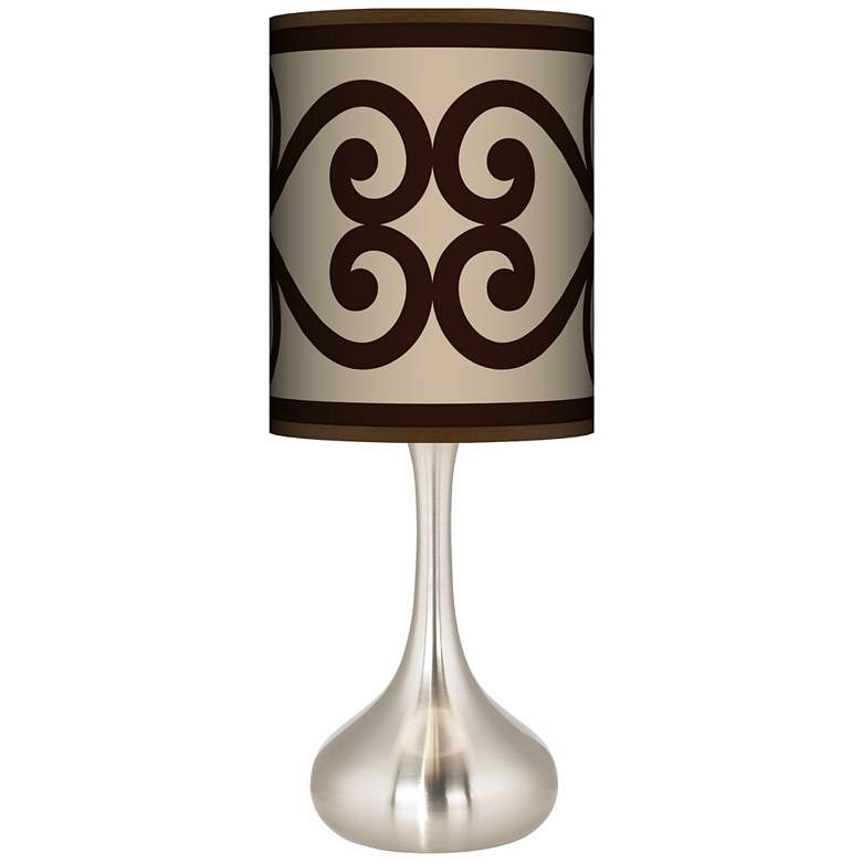 Image 2 Cambria Scroll Giclee Droplet Table Lamp