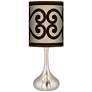 Cambria Scroll Giclee Droplet Table Lamp