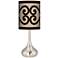 Cambria Scroll Giclee Droplet Table Lamp