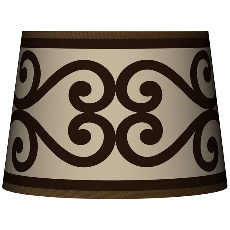 Image 1 Cambria Scroll Tapered Lamp Shade 10x12x8 (Spider)