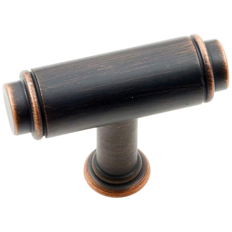 Image 1 Cambria Valencia Bronze 1 3/4" Wide T-Bar Large Cabinet Knob