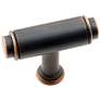 Cambria Valencia Bronze 1 3/4" Wide T-Bar Large Cabinet Knob