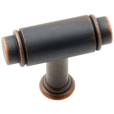 Cambria Valencia Bronze 1 3/4" Wide T-Bar Small Cabinet Knob
