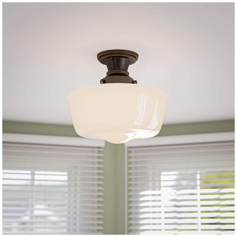 Image 3 Cambridge 12" Wide Oil Rubbed Bronze Flush Mount more views
