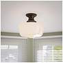 3_Cambridge 12" Wide Oil Rubbed Bronze Flush Mount more views