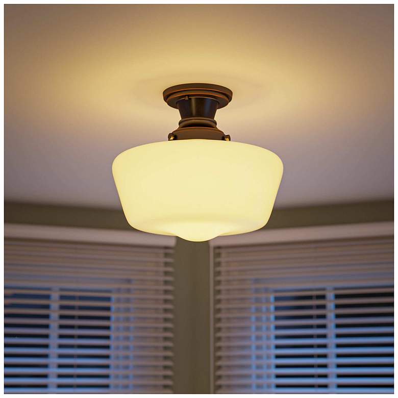 Image 6 Cambridge 12" Wide Oil Rubbed Bronze Flush Mount more views