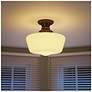 6_Cambridge 12" Wide Oil Rubbed Bronze Flush Mount more views