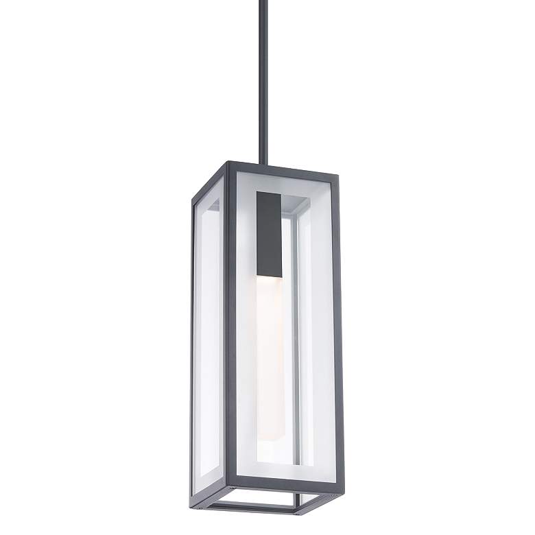 Image 1 Cambridge 16" High Black LED Outdoor Hanging Light