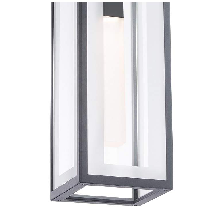 Image 2 Cambridge 16" High Black LED Outdoor Hanging Light more views