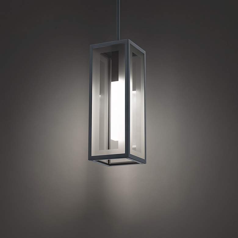 Image 4 Cambridge 16" High Black LED Outdoor Hanging Light more views