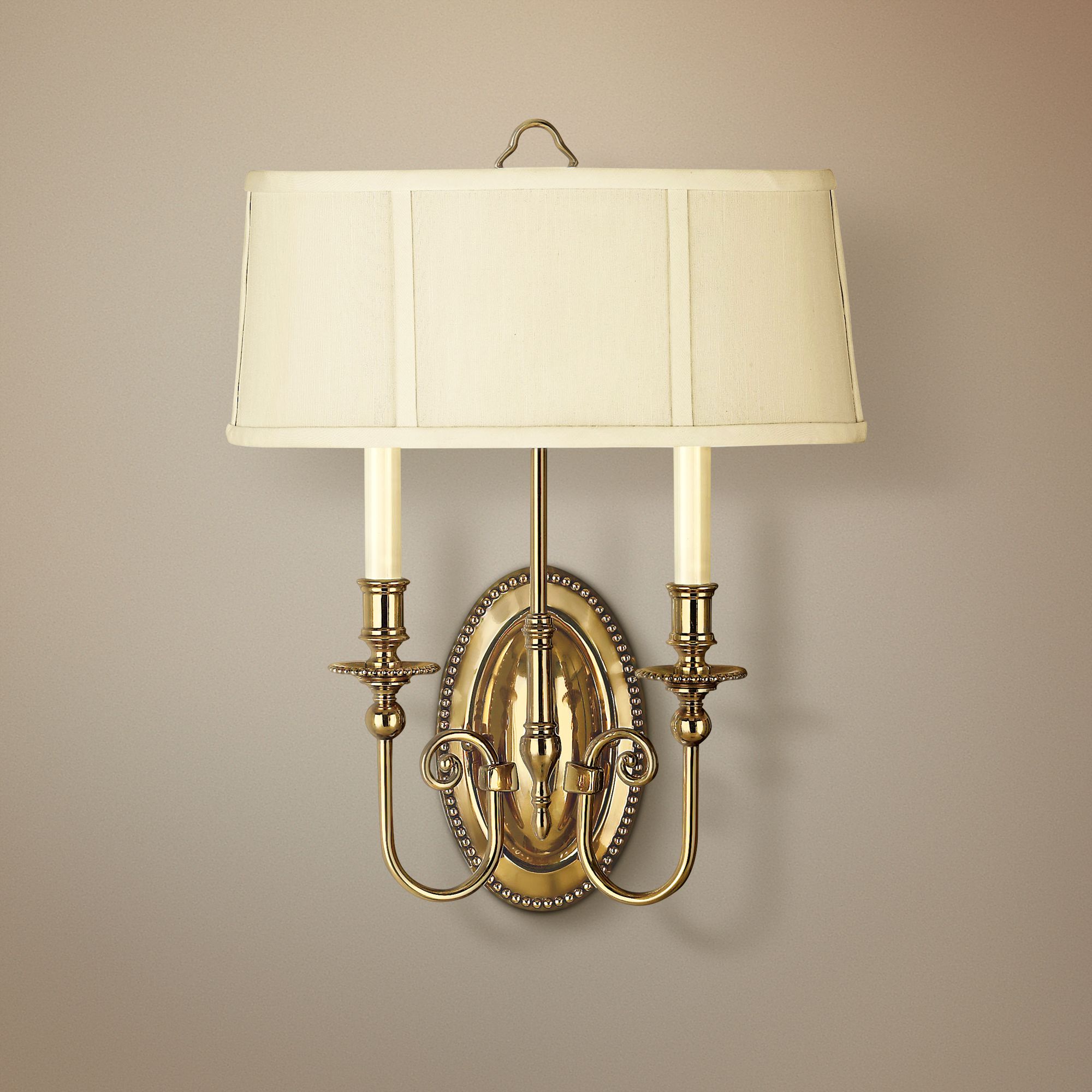 brass 2 light wall sconce