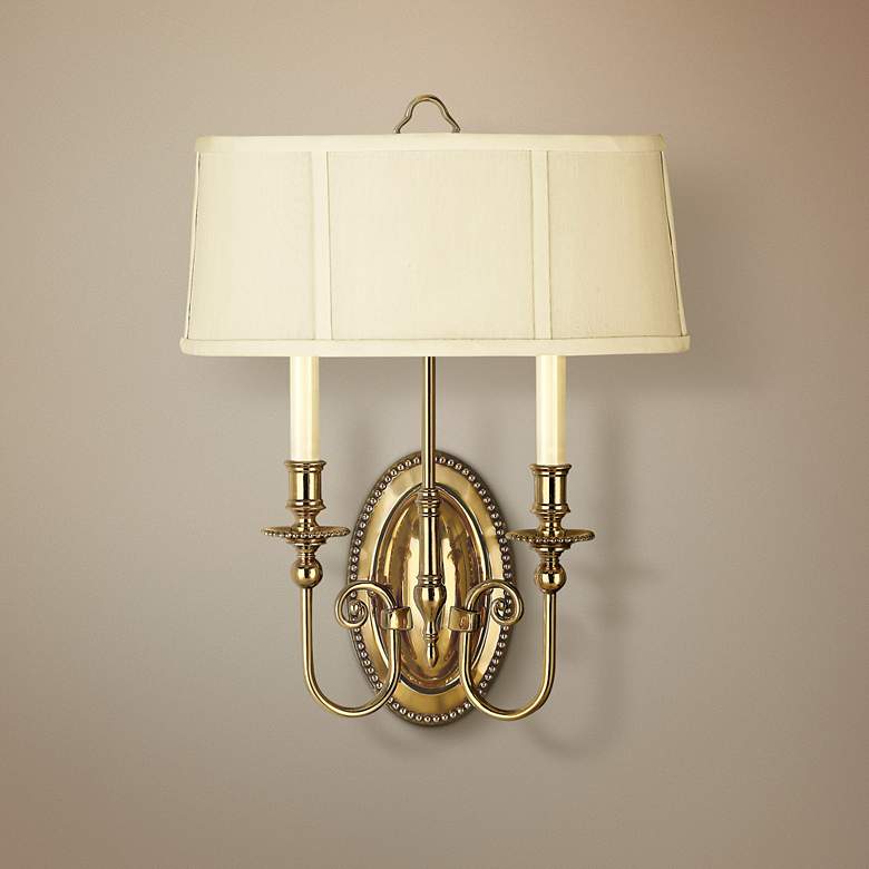 Image 1 Cambridge 18 inch High Burnished Brass 2-Light Wall Sconce