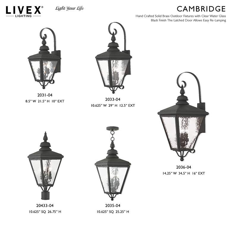 Image 6 Cambridge 21 1/2" High Black Outdoor Wall Light more views