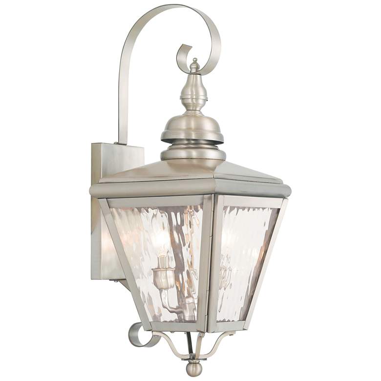 Image 1 Cambridge 21 1/2" High Brushed Nickel Outdoor Wall Light