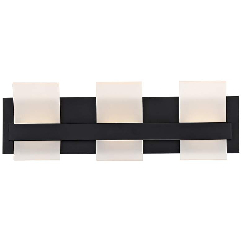 Image 2 Cambridge 21 1/4" Wide Matte Black 3-Light LED Bath Light