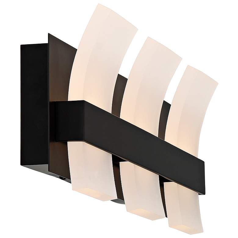 Image 5 Cambridge 21 1/4" Wide Matte Black 3-Light LED Bath Light more views