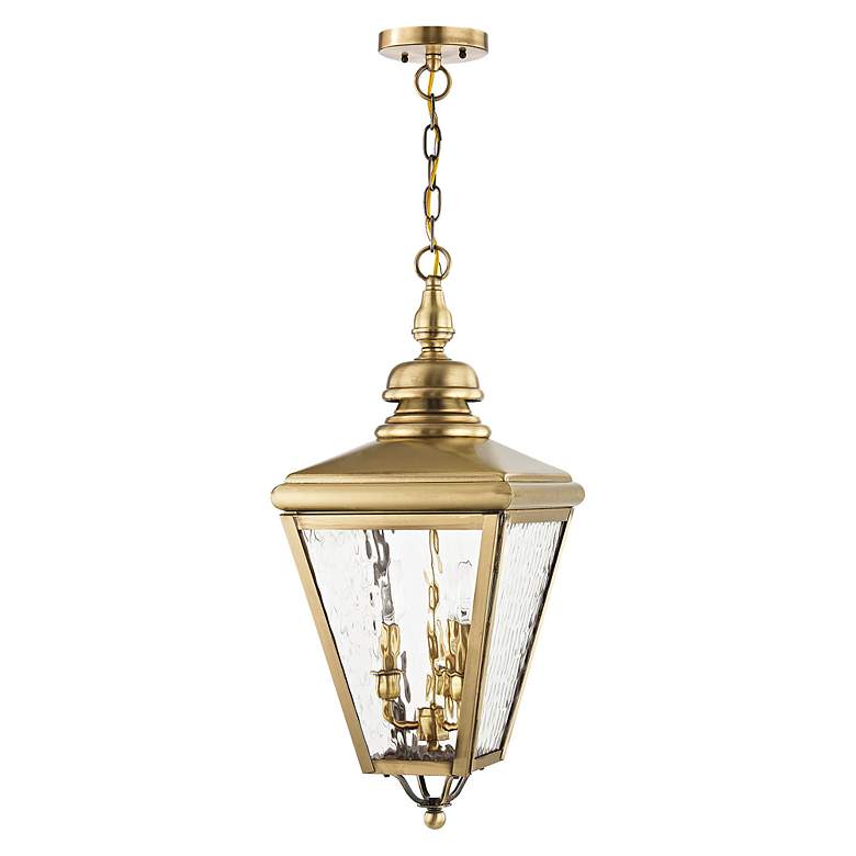 Image 4 Cambridge 25 1/4" High Antique Brass Outdoor Hanging Light more views