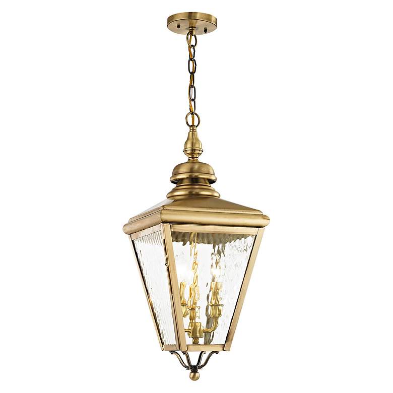 Image 5 Cambridge 25 1/4" High Antique Brass Outdoor Hanging Light more views