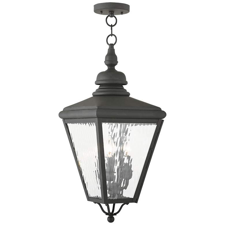 Image 1 Cambridge 25 1/4 inch High Black Outdoor Hanging Light