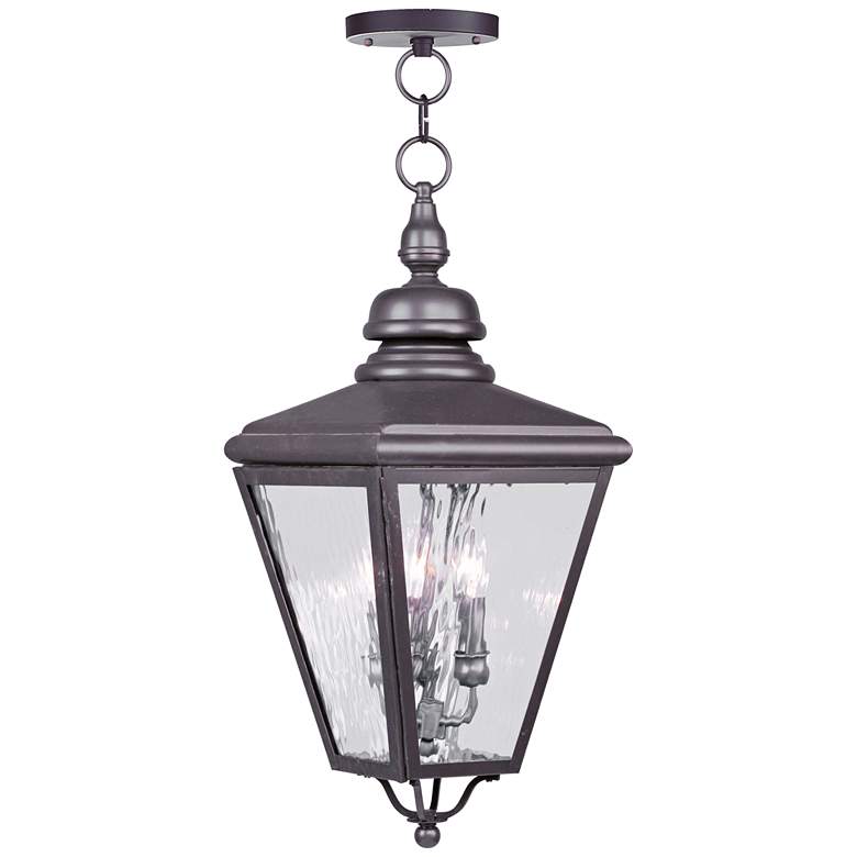 Image 1 Cambridge 25 1/4 inch High Bronze Outdoor Hanging Light