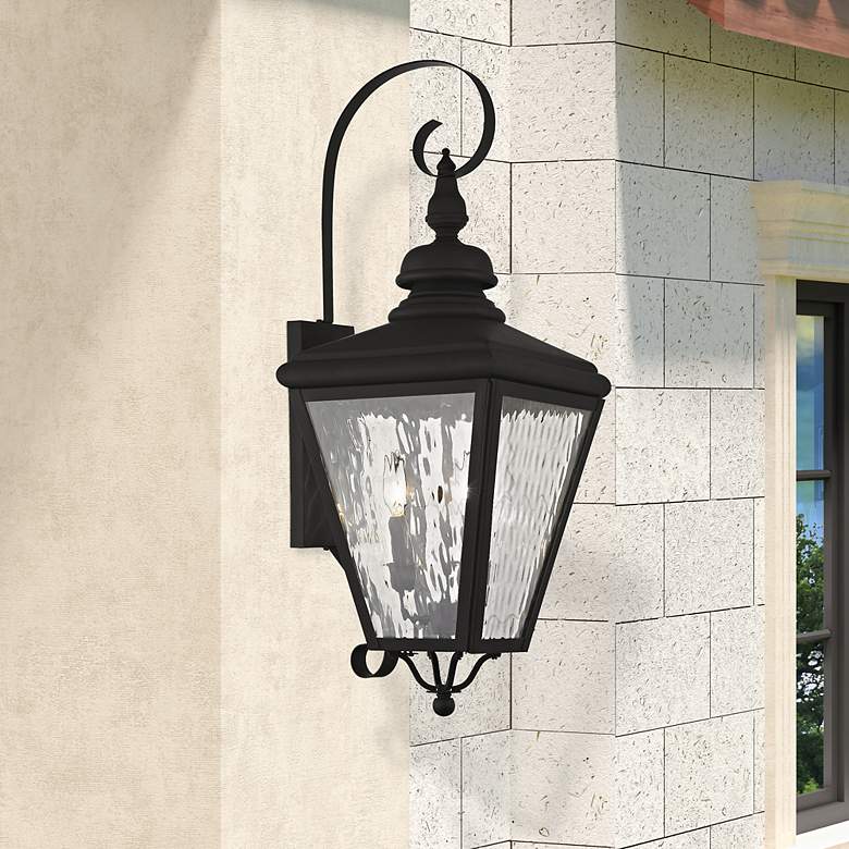 Image 1 Cambridge 29" High Black Outdoor Wall Light