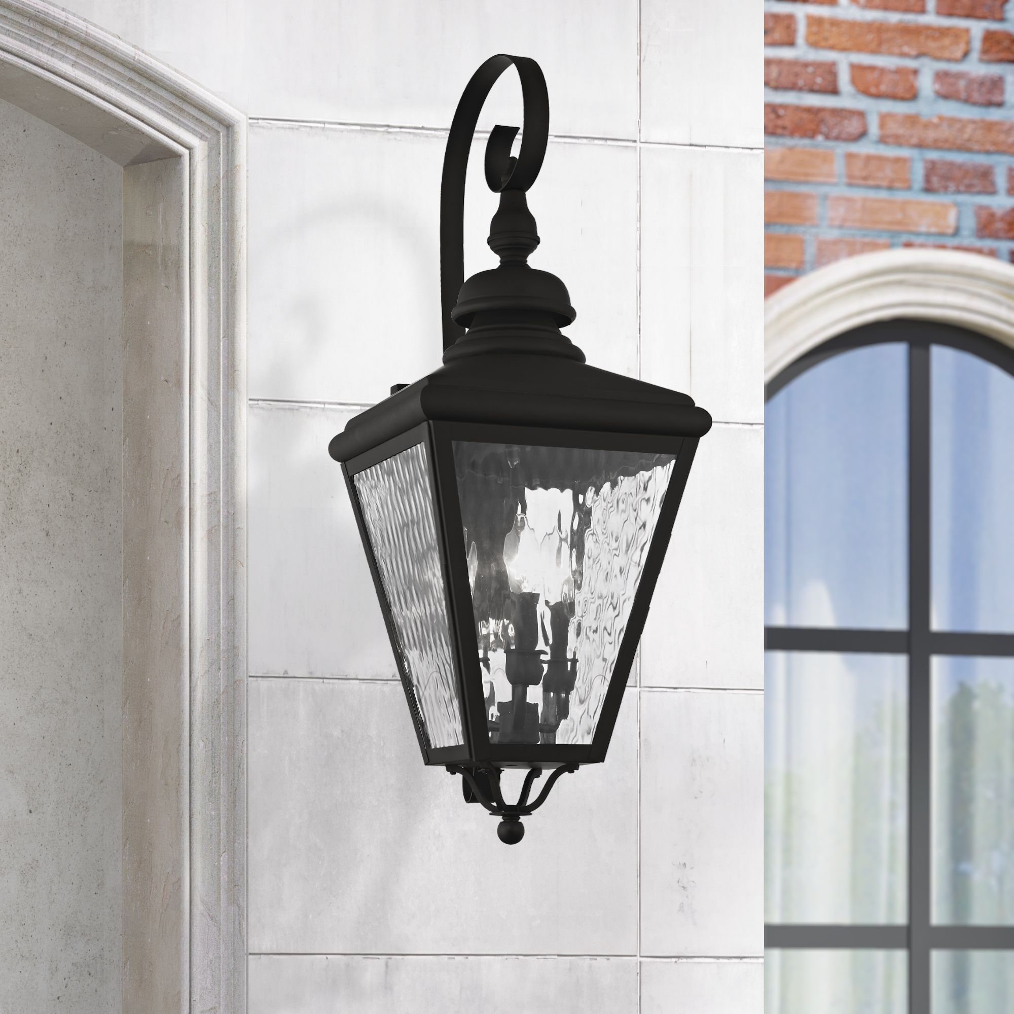 Cambridge 29" High Black Outdoor Wall Light