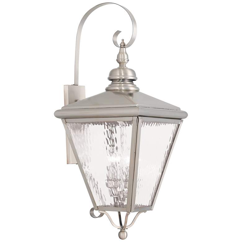 Image 1 Cambridge 35" High Brushed Nickel Outdoor Wall Light