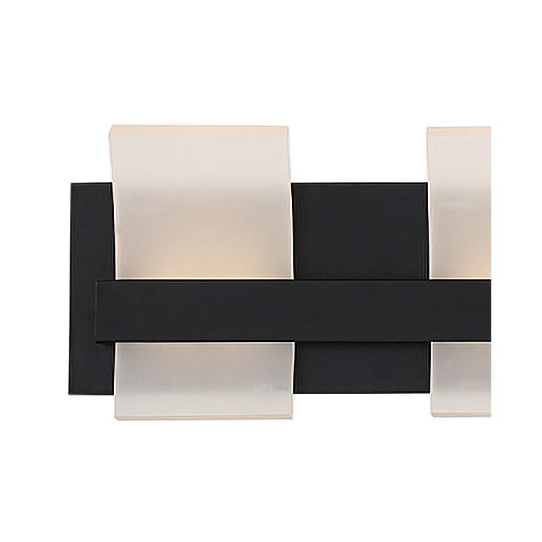 Image 3 Cambridge 36 1/4" Wide Matte Black 5-Light LED Bath Light more views