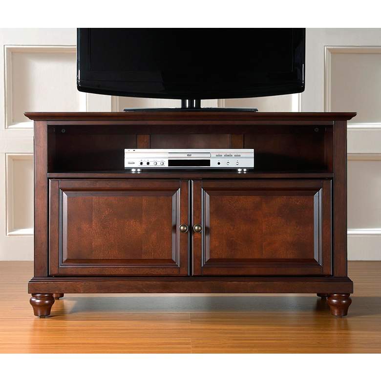 Image 1 Cambridge 42 inch Wide 2-Door Vintage Mahogany TV Stand