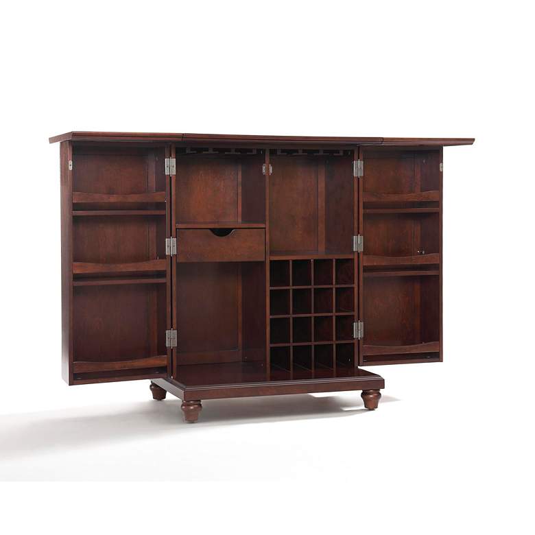 Image 5 Cambridge 62 1/2 inch Wide Vintage Mahogany Wine and Bar Cabinet more views