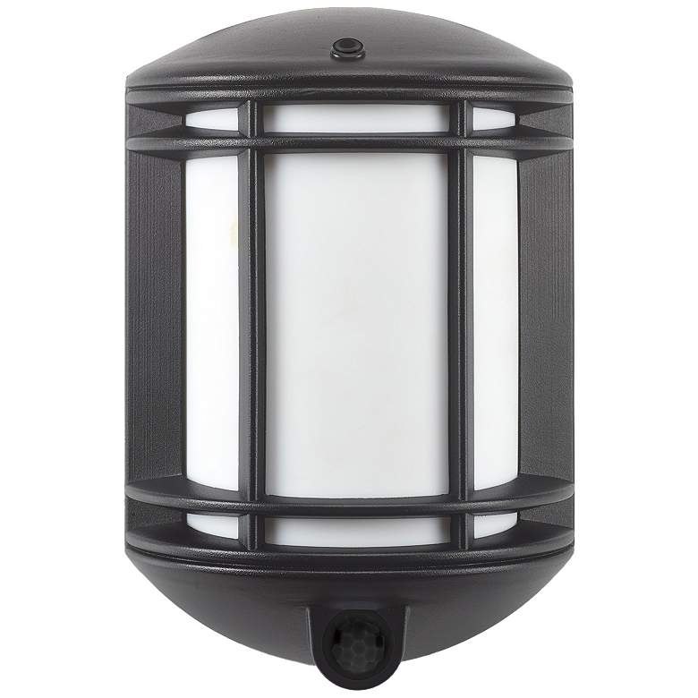 Image 1 Cambridge 8 3/4"H Black Motion Sensor LED Outdoor Wall Light