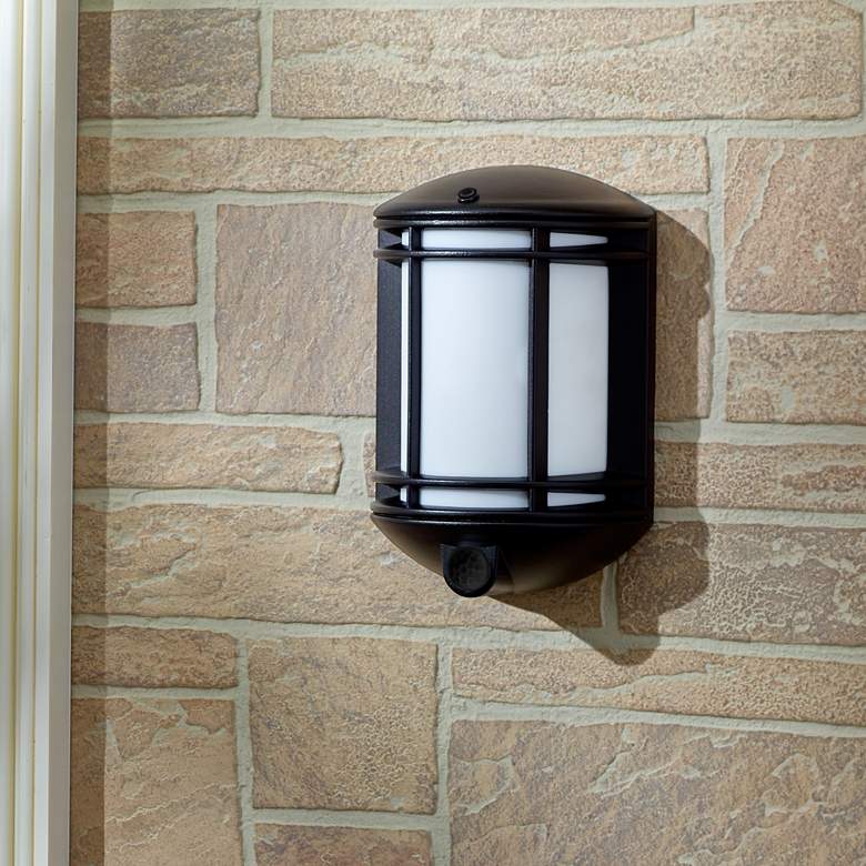 Image 2 Cambridge 8 3/4"H Black Motion Sensor LED Outdoor Wall Light more views