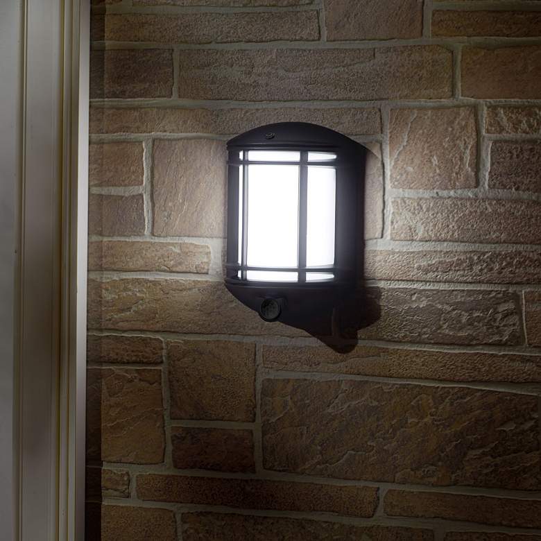 Image 3 Cambridge 8 3/4"H Black Motion Sensor LED Outdoor Wall Light more views
