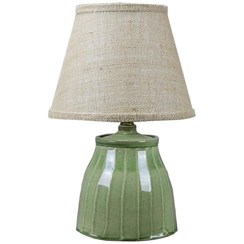 Image 1 Cambridge Green Ceramic Accent Table Lamp