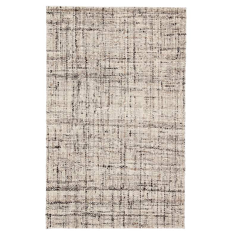 Image 2 Cambridge Season CMB02 5&#39;x8&#39; Solid Gray Ivory Wool Area Rug