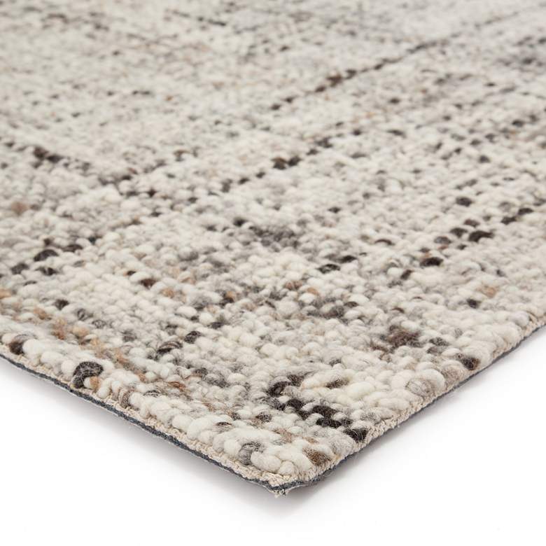 Image 3 Cambridge Season CMB02 5&#39;x8&#39; Solid Gray Ivory Wool Area Rug more views