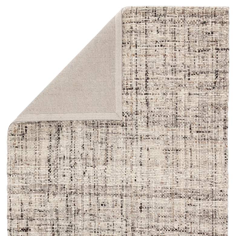 Image 4 Cambridge Season CMB02 5'x8' Solid Gray Ivory Wool Area Rug more views