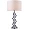 Camdale Crystal and Chrome Finish Cylinders Table Lamp