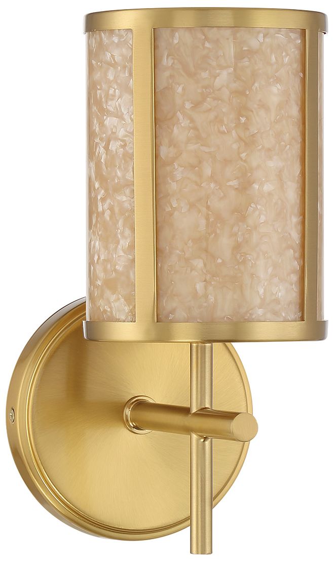Image 2 Camden 1-Light Bathroom Vanity Light in Warm Brass more views
