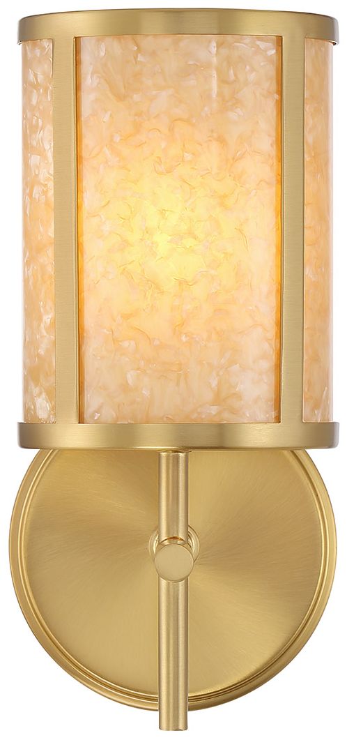 Image 3 Camden 1-Light Bathroom Vanity Light in Warm Brass more views