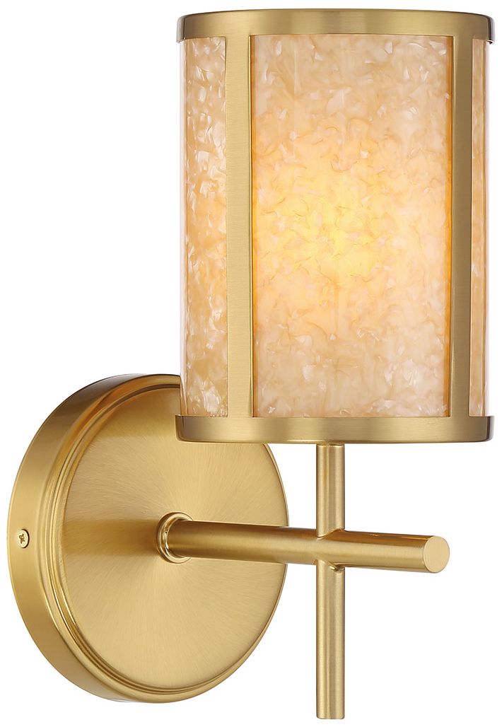 Image 4 Camden 1-Light Bathroom Vanity Light in Warm Brass more views
